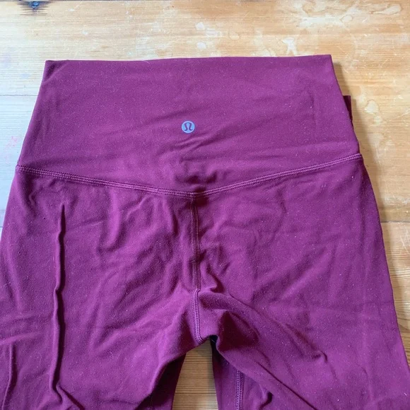 Lululemon Align Cropped, Deep Rouge, Size 6, 19 Inseam - Picture 2 of 4